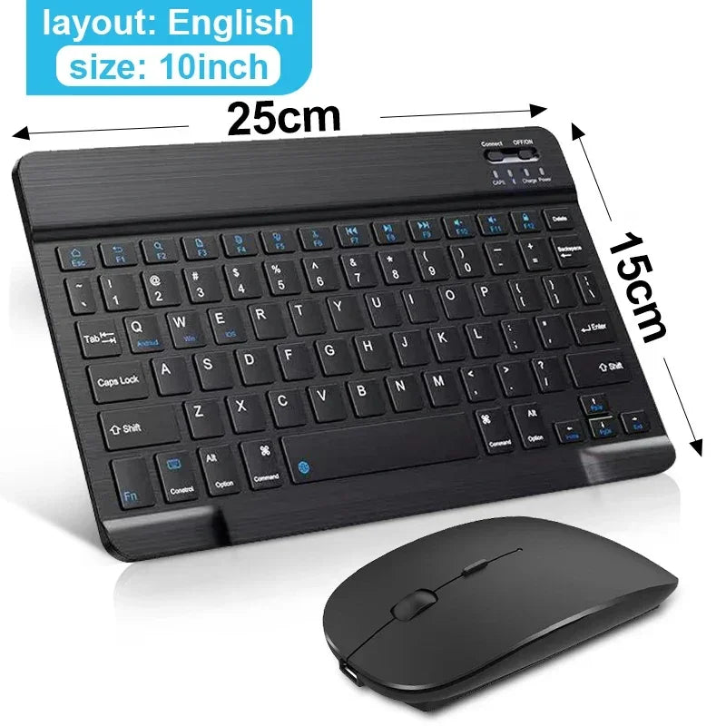 10 Inch Rechargeable Bluetooth Wireless Keyboard