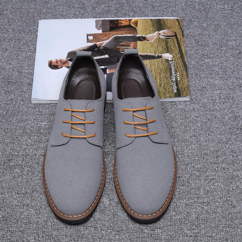 Chaussures en cuir suédé grande taille pour hommes