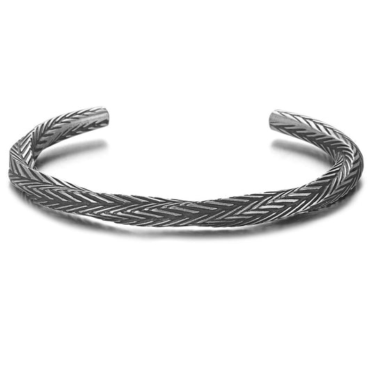 Men's Silver Pattern Bracelet