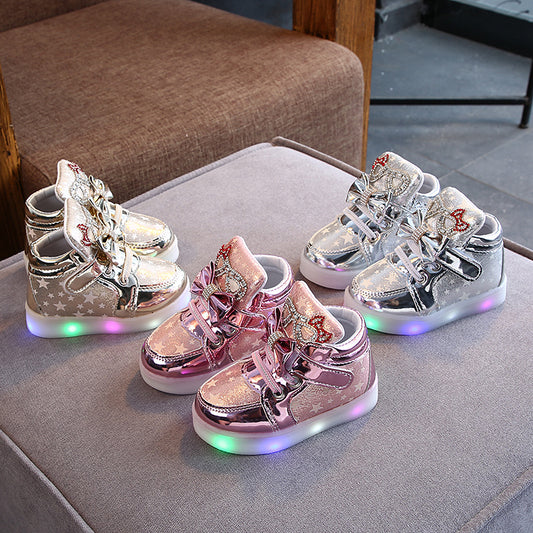 Children's shoes with star sequins