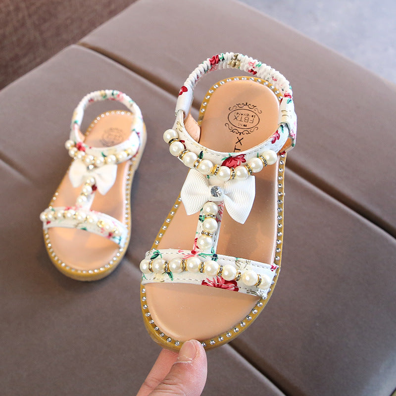 Rhinestone Children's Sandals - Princess Shoes