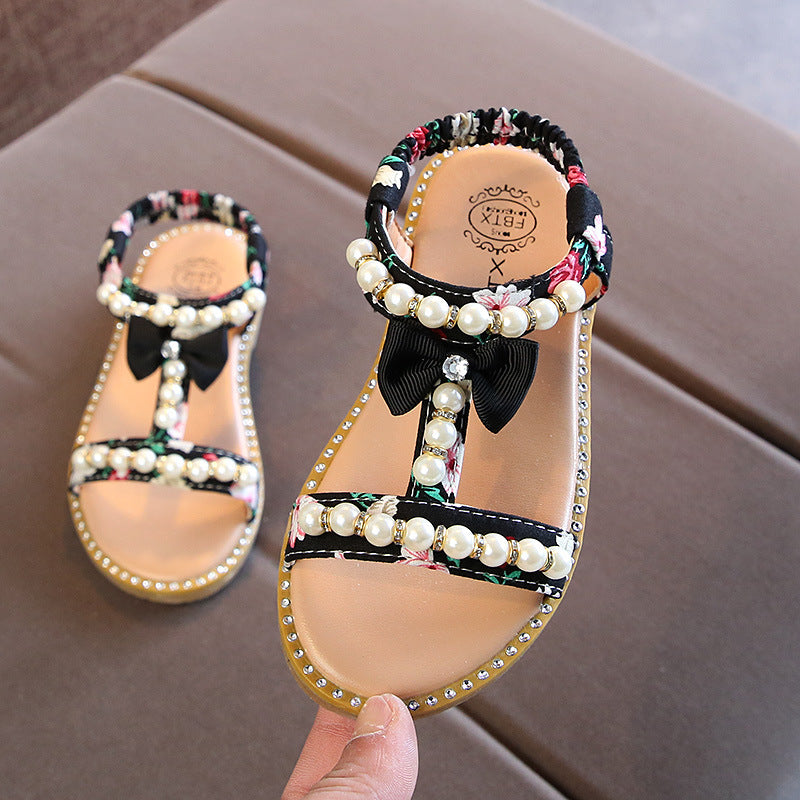 Rhinestone Children's Sandals - Princess Shoes