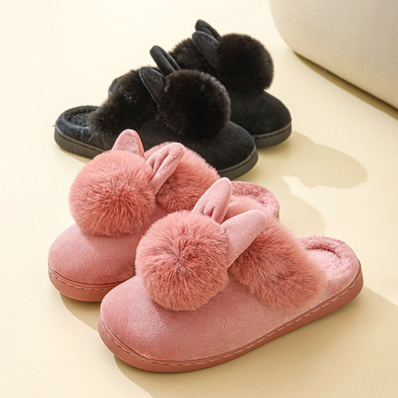Chaussons unisexes à motif lapin 