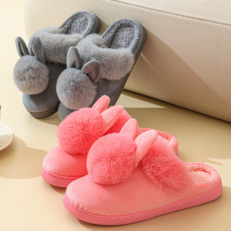 Chaussons unisexes à motif lapin 