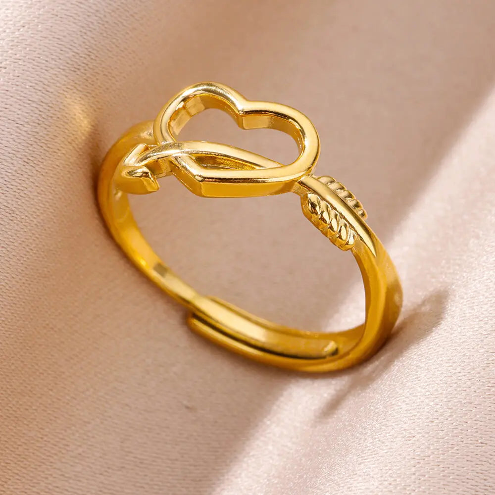 18K Gold Plated Stainless Steel Rings for Women
