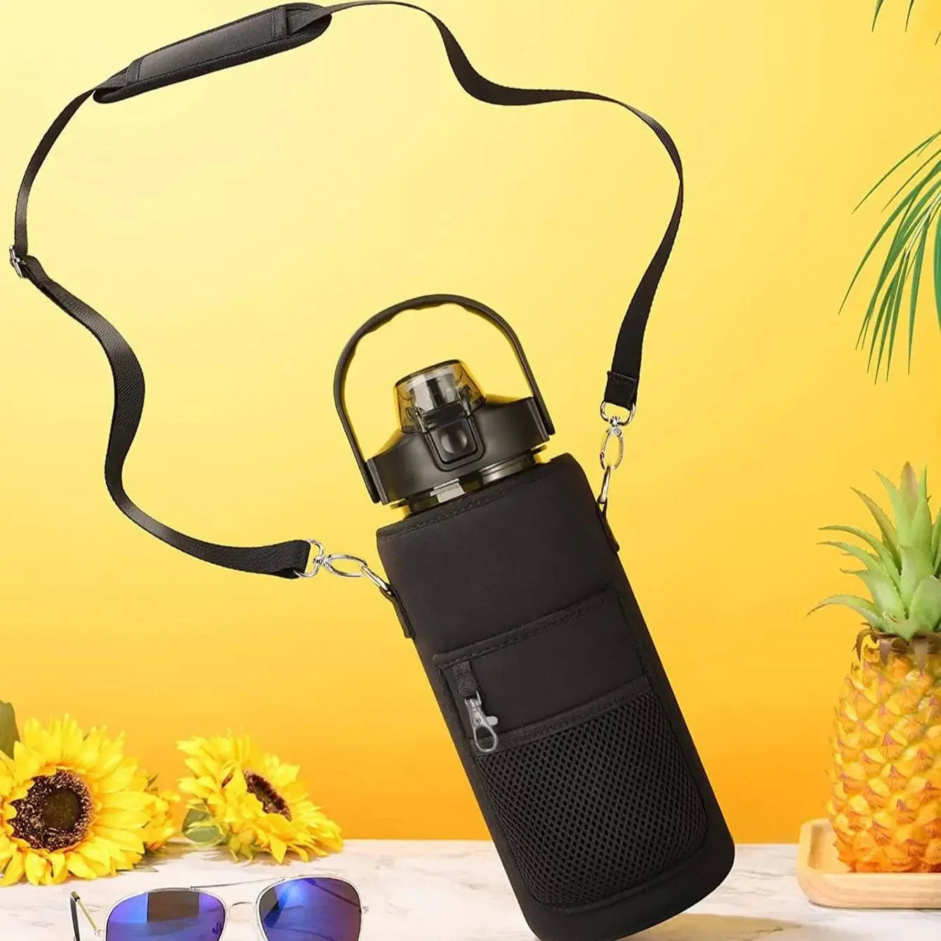 1PC Cover Bag Pouch Shoulder Strap Bottle