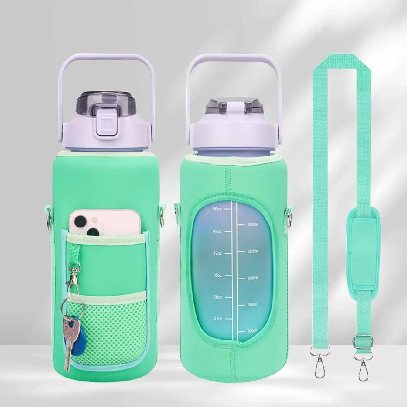 1PC Cover Bag Pouch Shoulder Strap Bottle