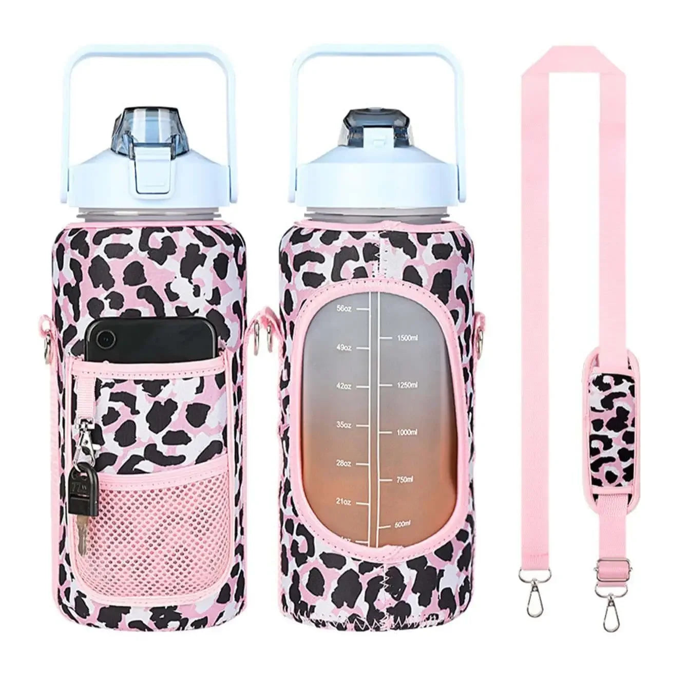 1PC Cover Bag Pouch Shoulder Strap Bottle