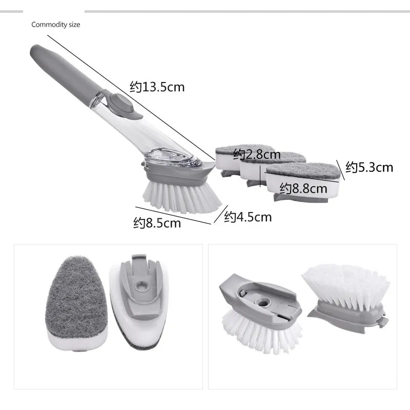 2-in-1 Long Handle Kitchen Sponge Dispenser