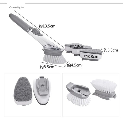 2-in-1 Long Handle Kitchen Sponge Dispenser