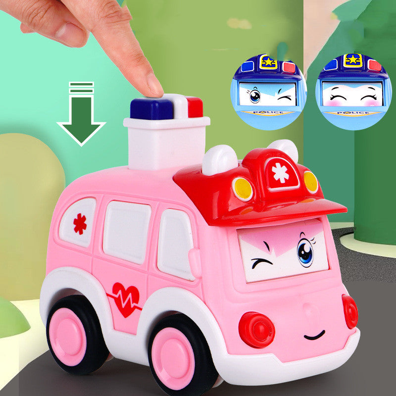 Voiture de police de dessin animé pour enfants, jouet de décrochage pour garçon