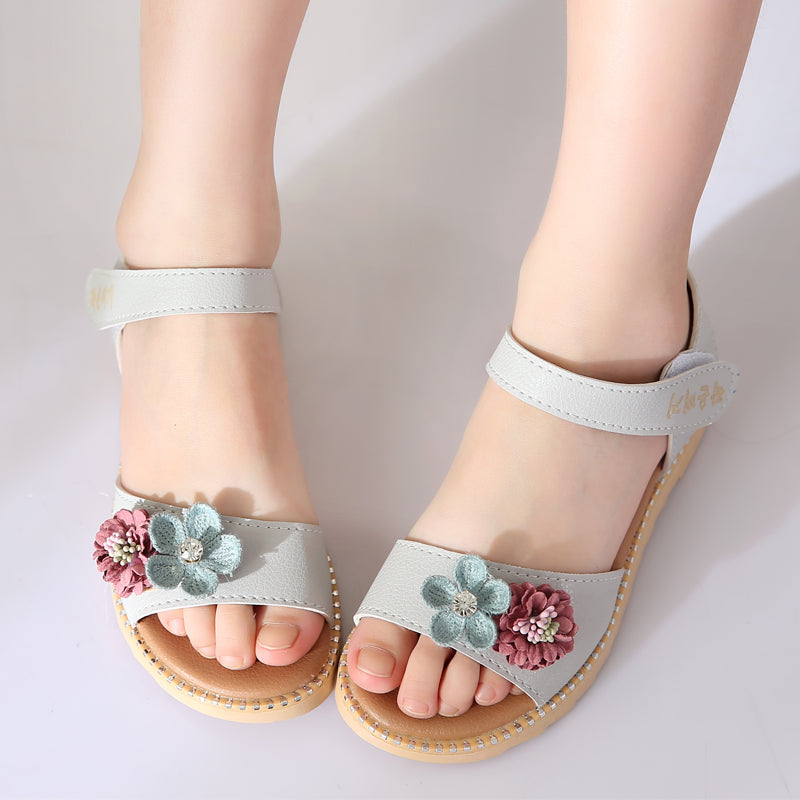 Children's Flat Sandals - Buckle Princess Shoes