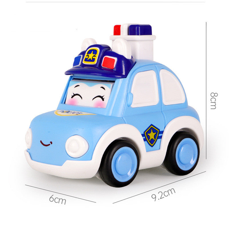 Voiture de police de dessin animé pour enfants, jouet de décrochage pour garçon