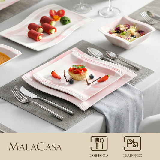 26-Piece Marble Dinnerware Set