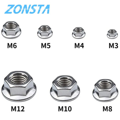 304 Stainless Steel Hexagon Flange Locknuts