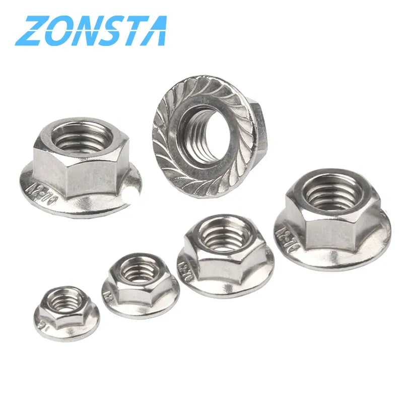 304 Stainless Steel Hexagon Flange Locknuts