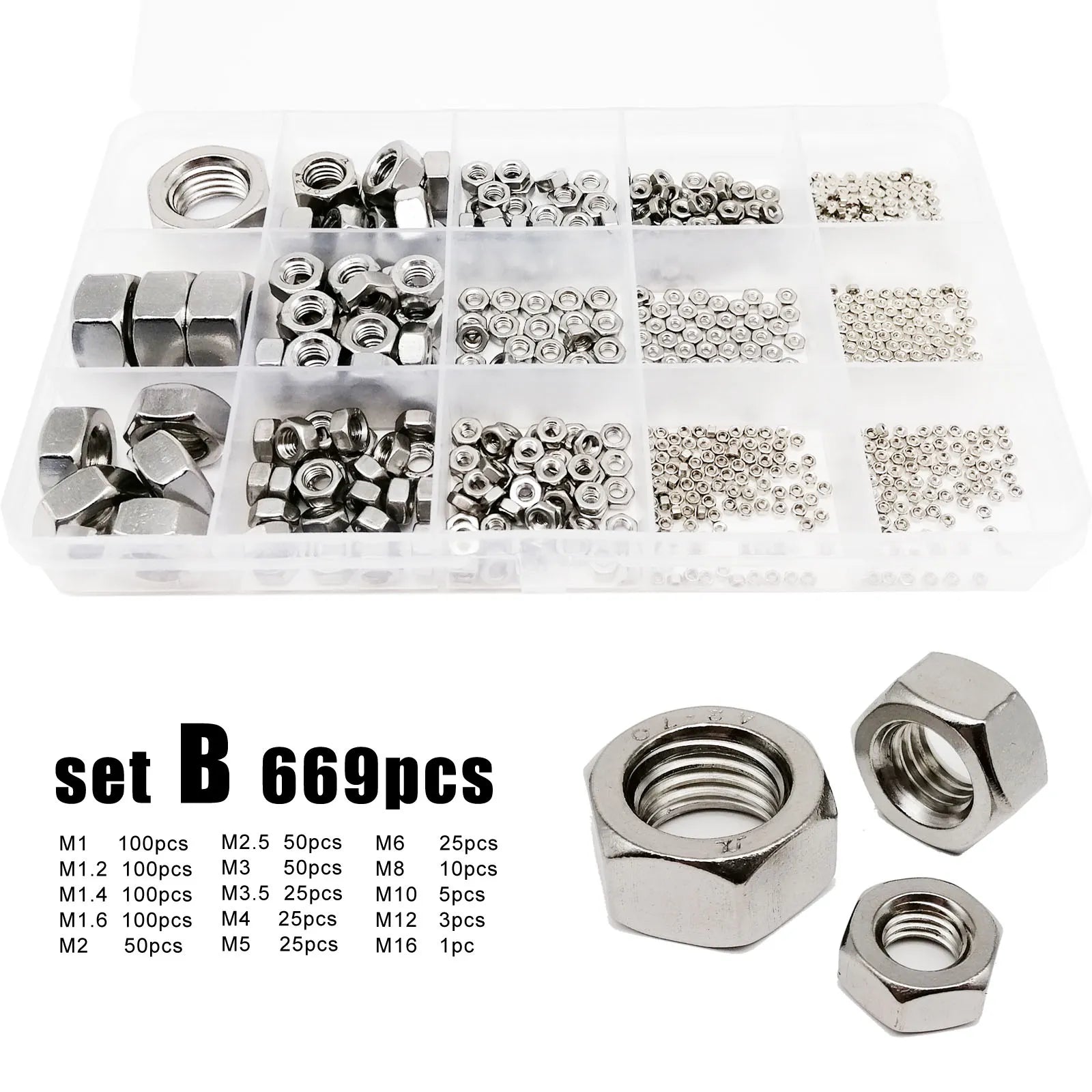 304 Stainless Steel Metalworking Hexagonal Nut