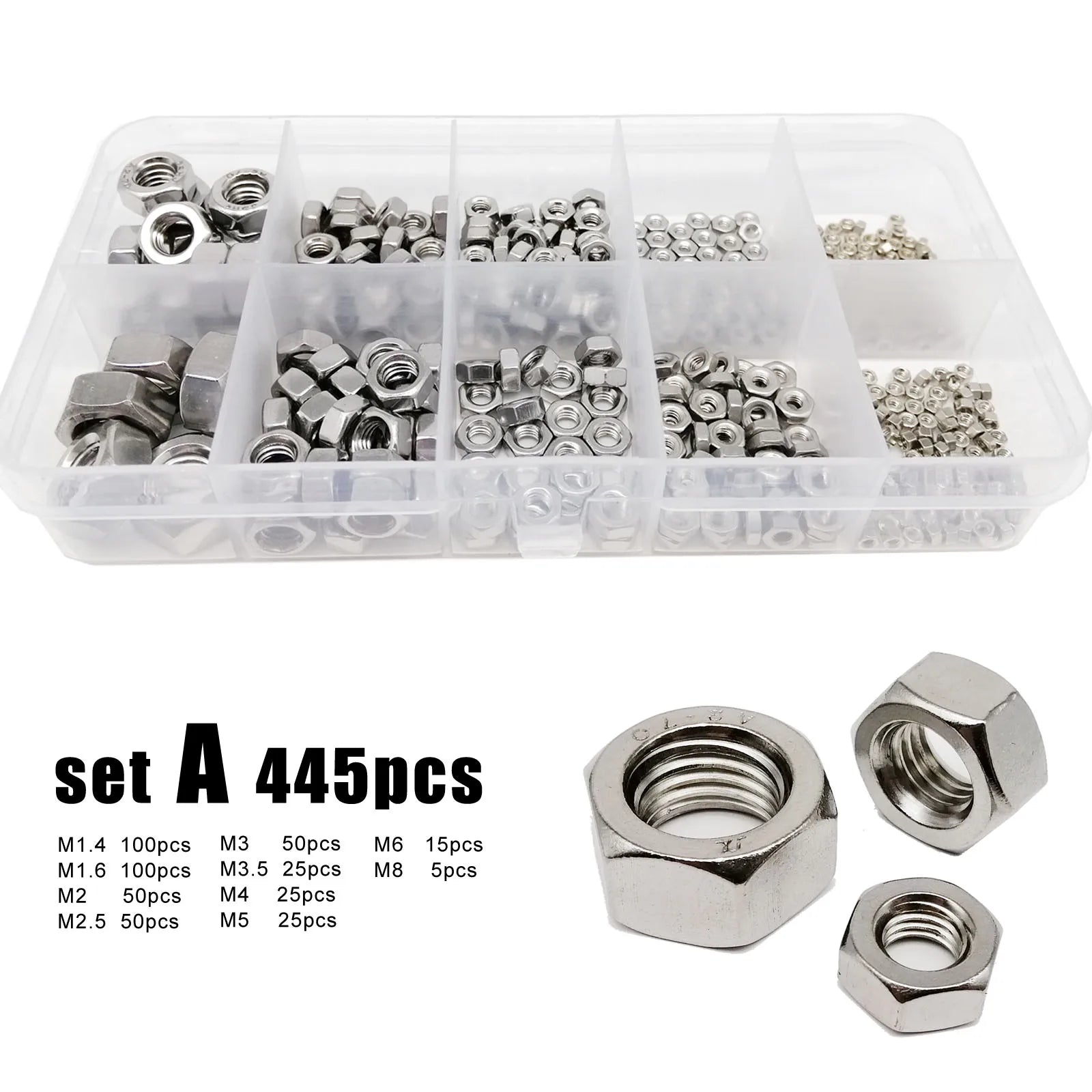 304 Stainless Steel Metalworking Hexagonal Nut