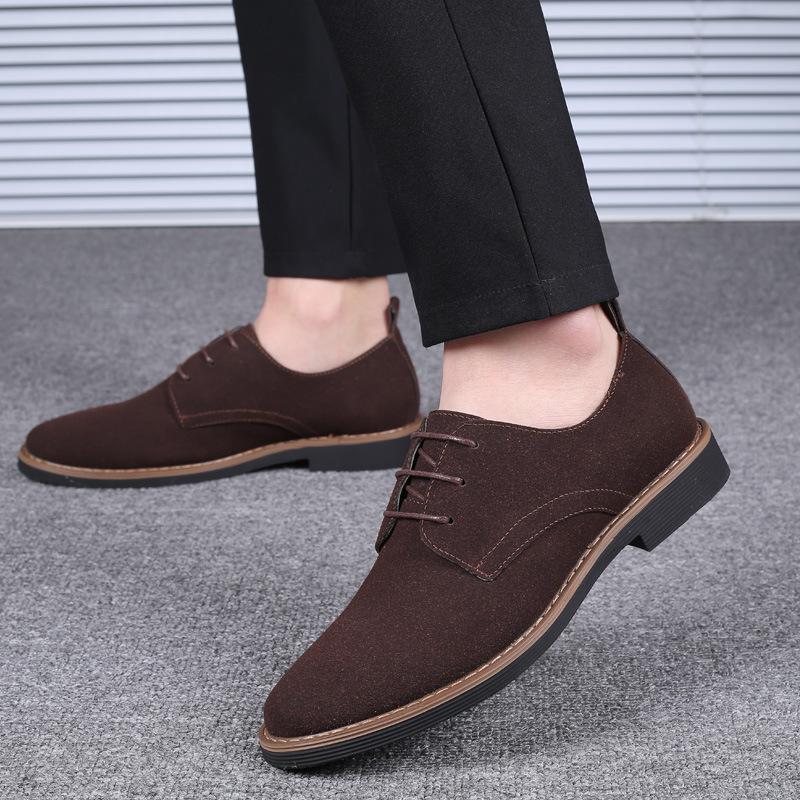 Chaussures en cuir suédé grande taille pour hommes