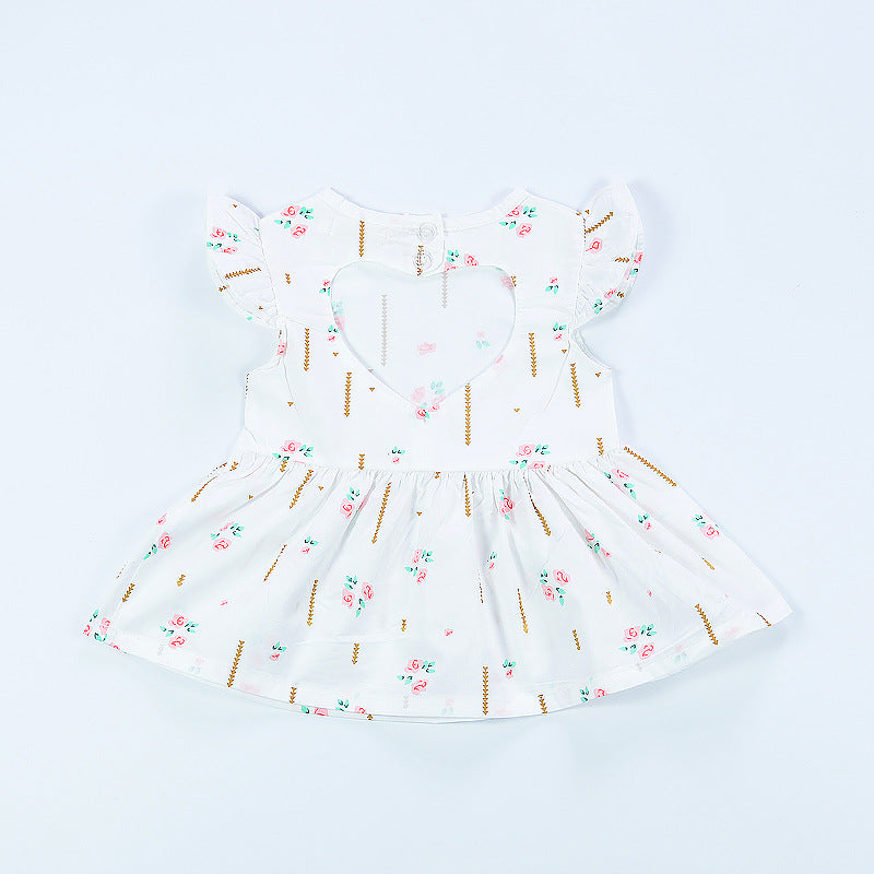 Robe à imprimé floral et manches volantées pour bébé - Vêtements pour enfants