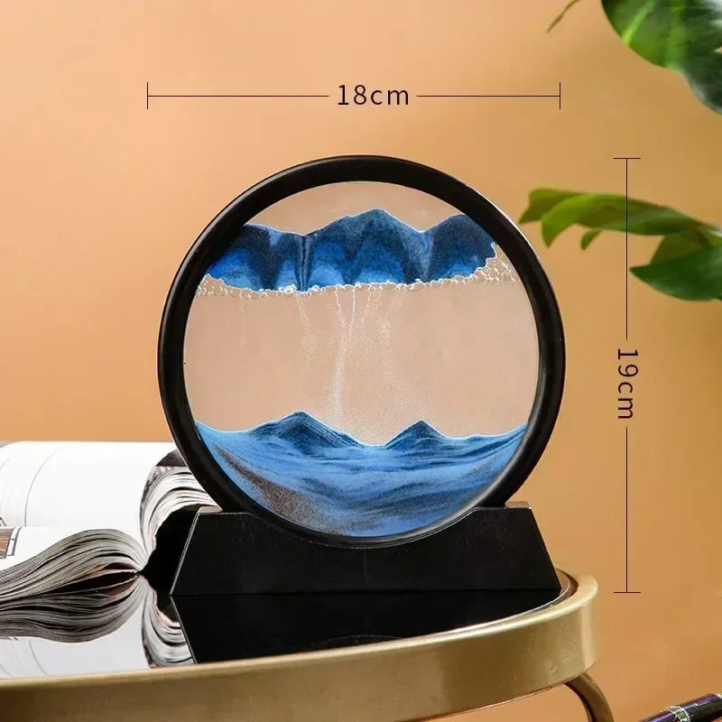 3D Deep Sea Round Moving Sand Art