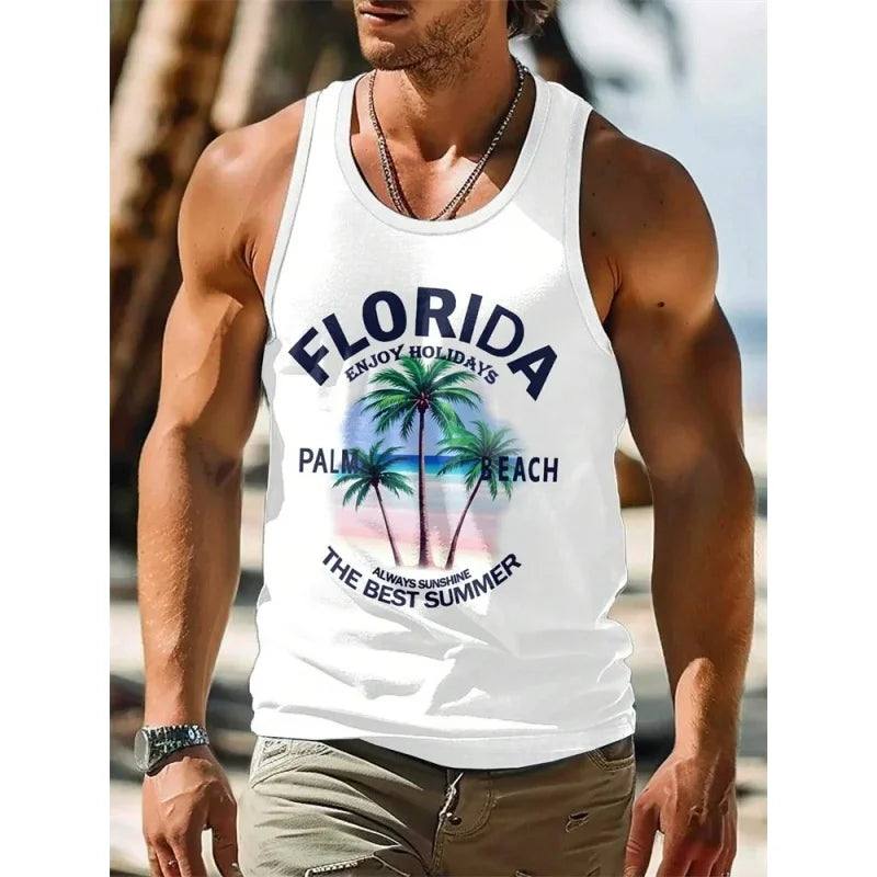 3D Fish Print Men's Casual Tank Top