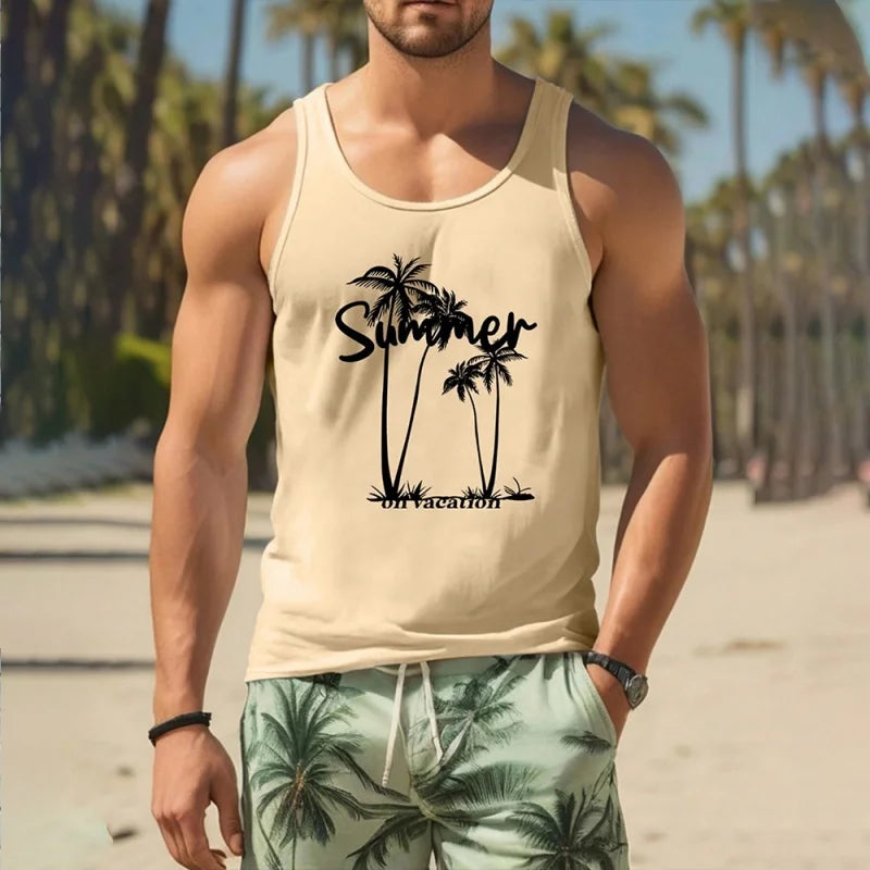 3D Printed Colorful Palm Tree Tank Top