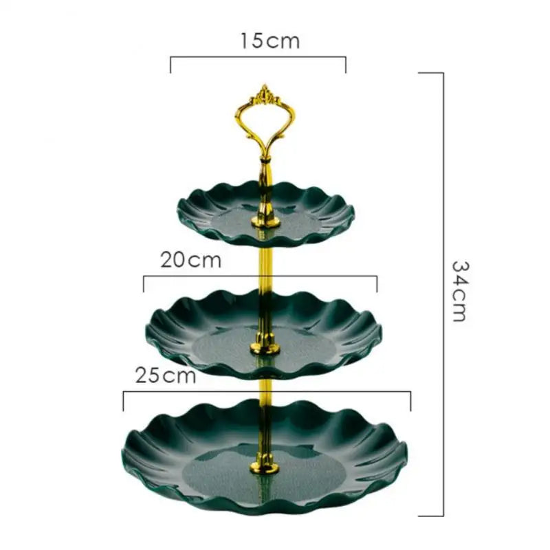 3 Tier Cake & Fruit Plate Table Decor Stand