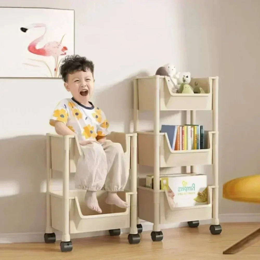 5-Tier Narrow Living Room Bookshelf Organizer