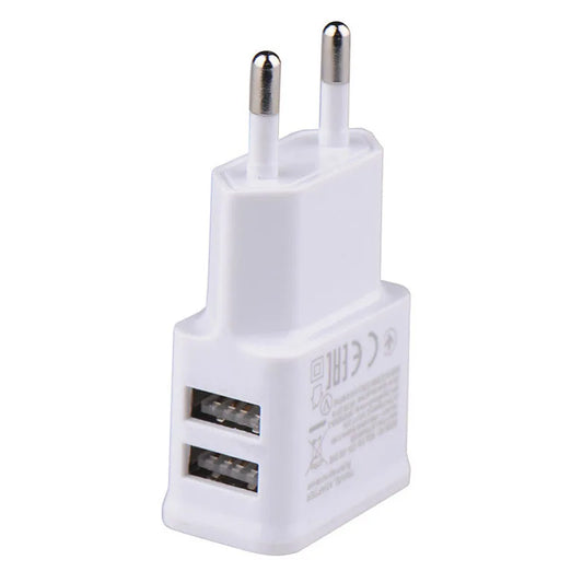 5V Portable Dual USB Power Adapter - Mobile Phone Charger