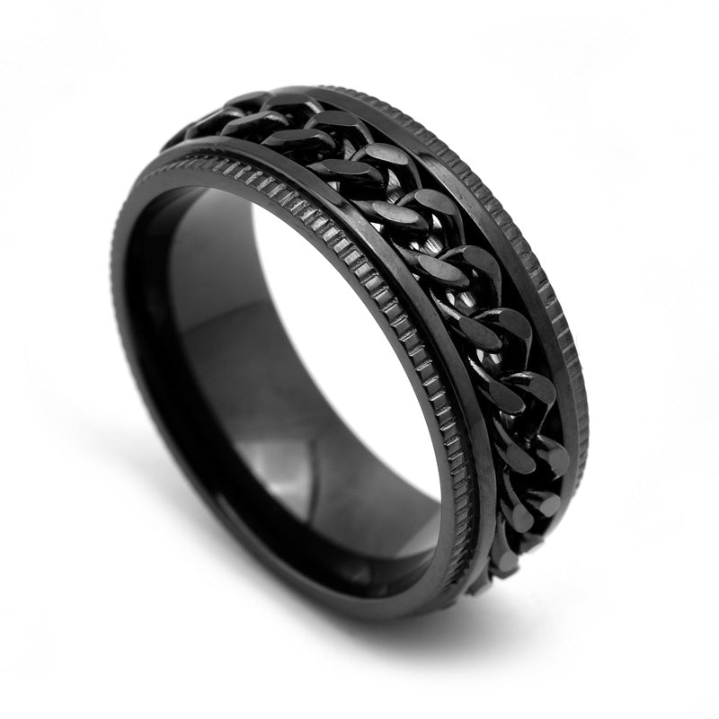 Men's Stainless Steel Spinner Ring