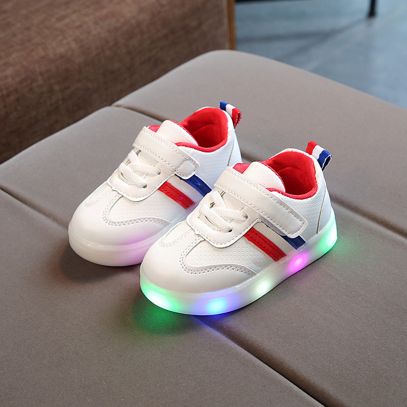 Baby shoes  - White LED Sneakers Shoes