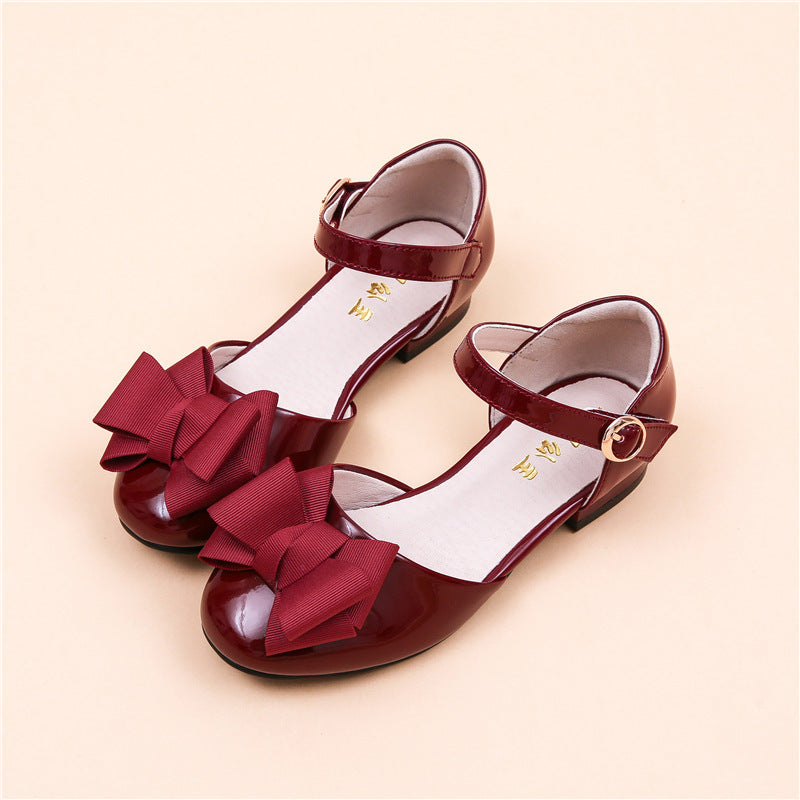 Chaussures enfant - Chaussures en cuir avec noeud