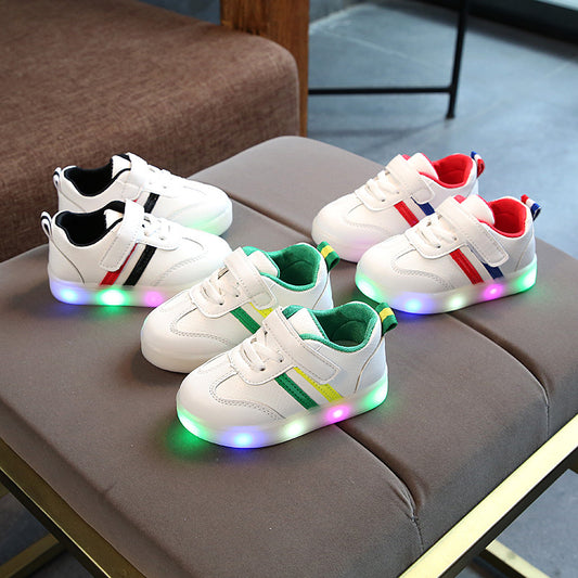 Babyschuhe - Weiße LED-Sneakers
