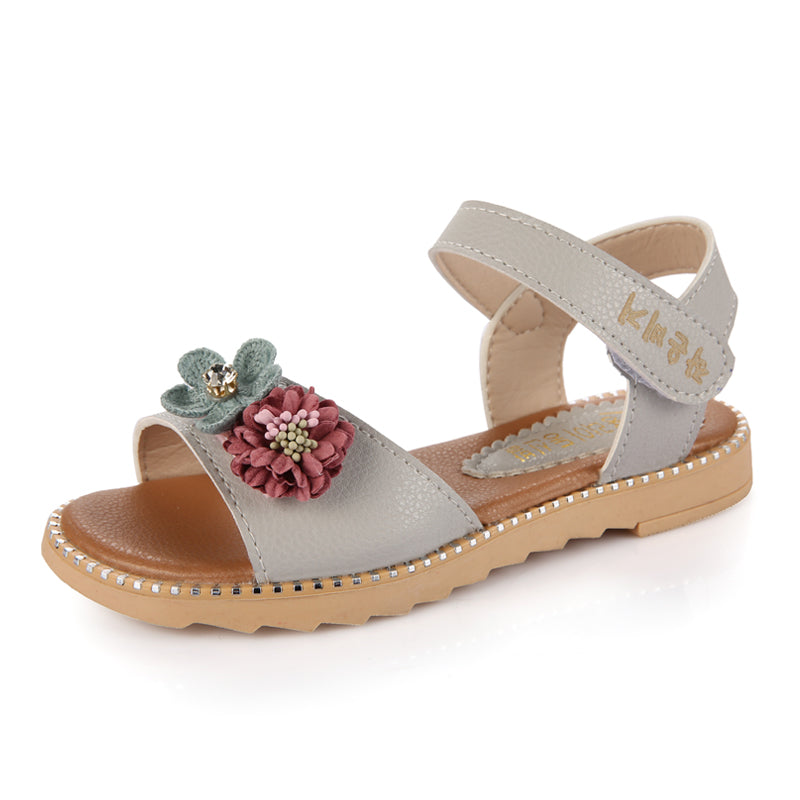 Flache Kindersandalen – Prinzessinnenschuhe mit Schnalle