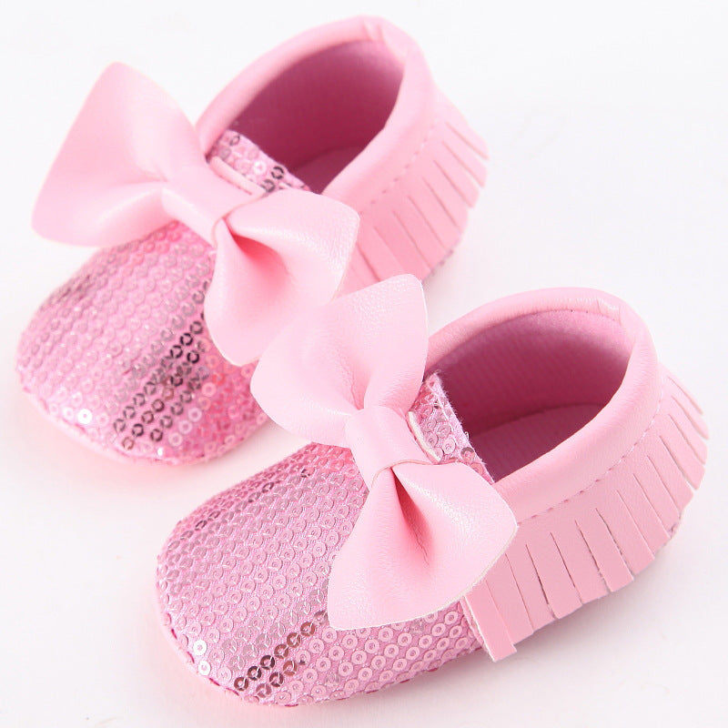 Babyschuhe für Mädchen – rutschfeste Babyschuhe mit Pu-Unterseite