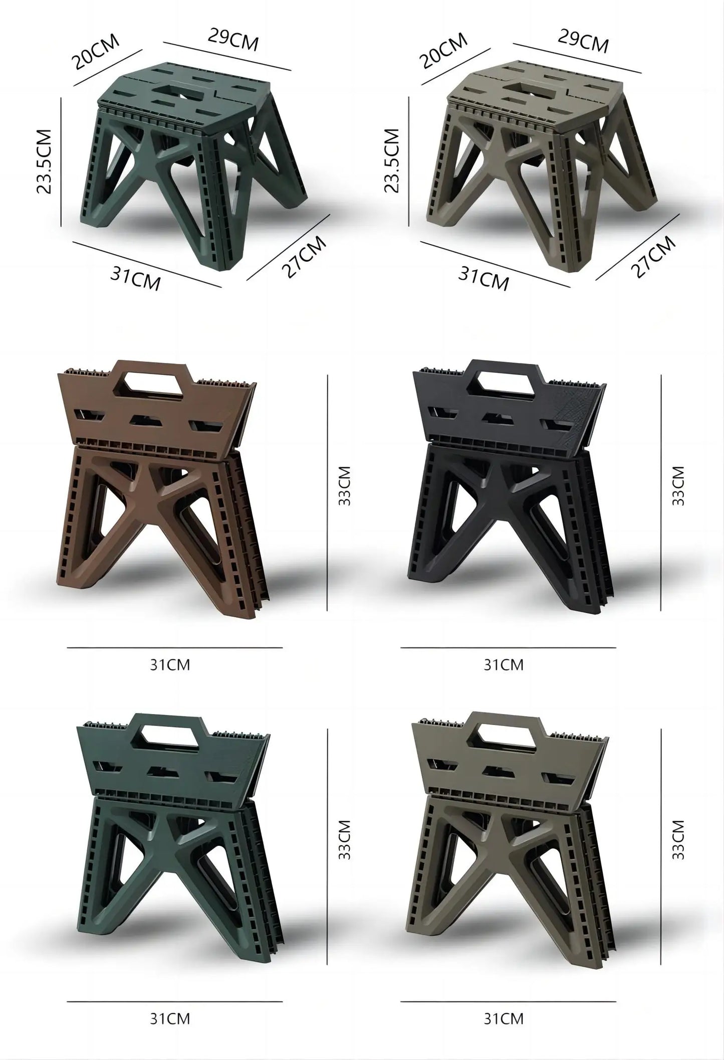 Compact Outdoor Folding Stool Ideal for Fishing, Beach, Camping