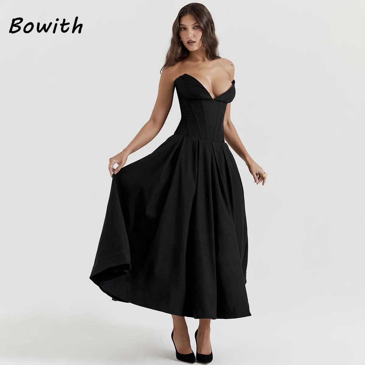 Elegantes ärmelloses Abendkleid von Bowith