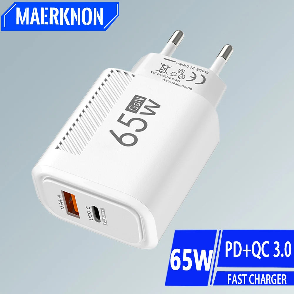 Adaptateur secteur ultra rapide 65 W - Adaptateur de charge PD