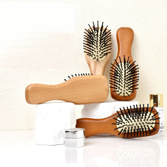 Beechwood Handled Massage Scalp Hair Brush