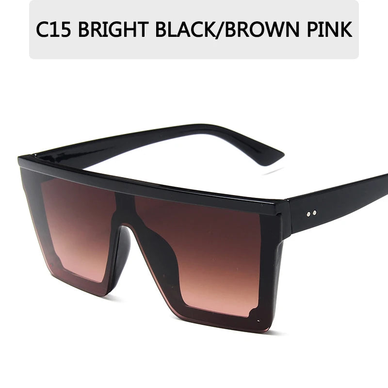 Retro Big Frame Gradient UV400 Sunglasses