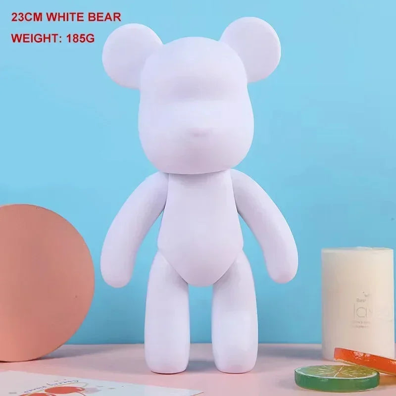 Handmade DIY Painting Bear Sculpture Figurine Toys