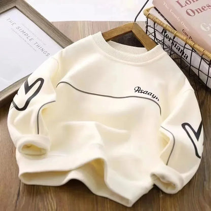 Boy's Long Sleeve Crew Neck Spring Autumn Sweater