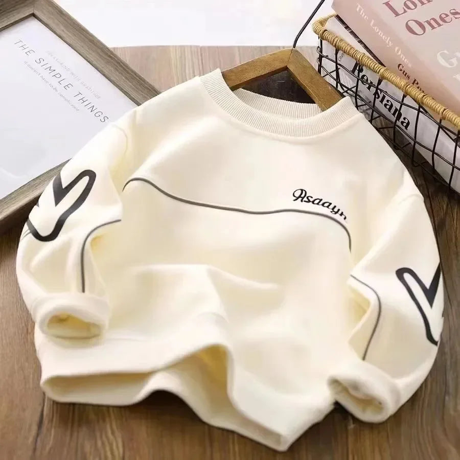 Boy's Long Sleeve Crew Neck Spring Autumn Sweater