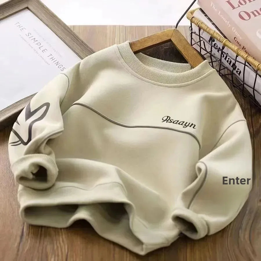 Boy's Long Sleeve Crew Neck Spring Autumn Sweater