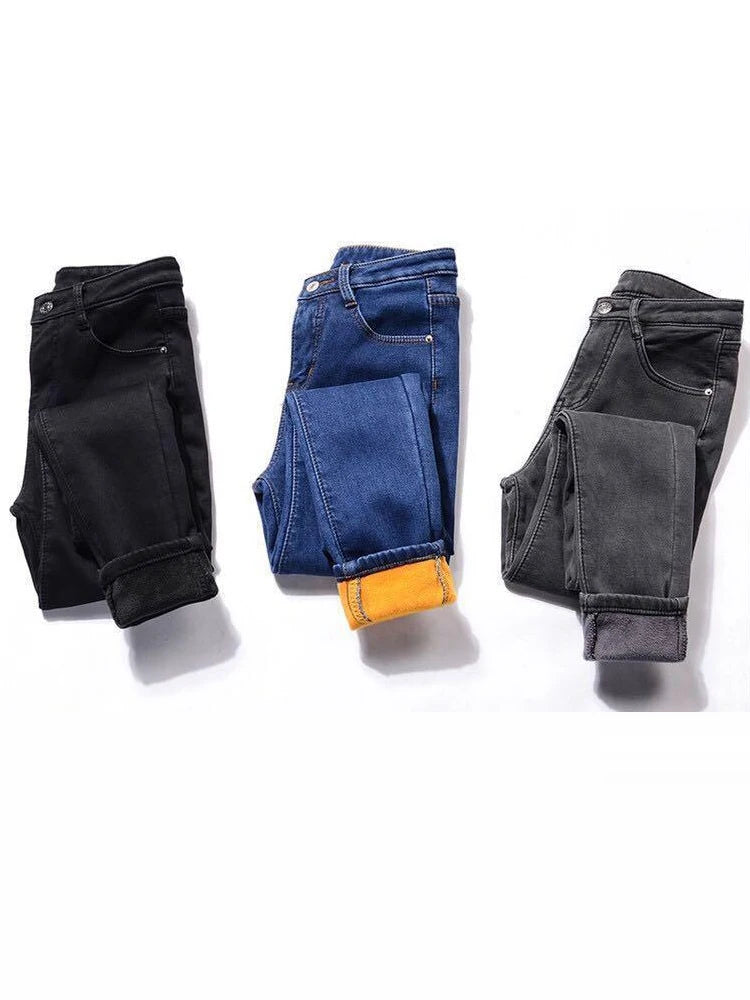 Buy  Online Thick Stretch Skinny Jeans for Winter