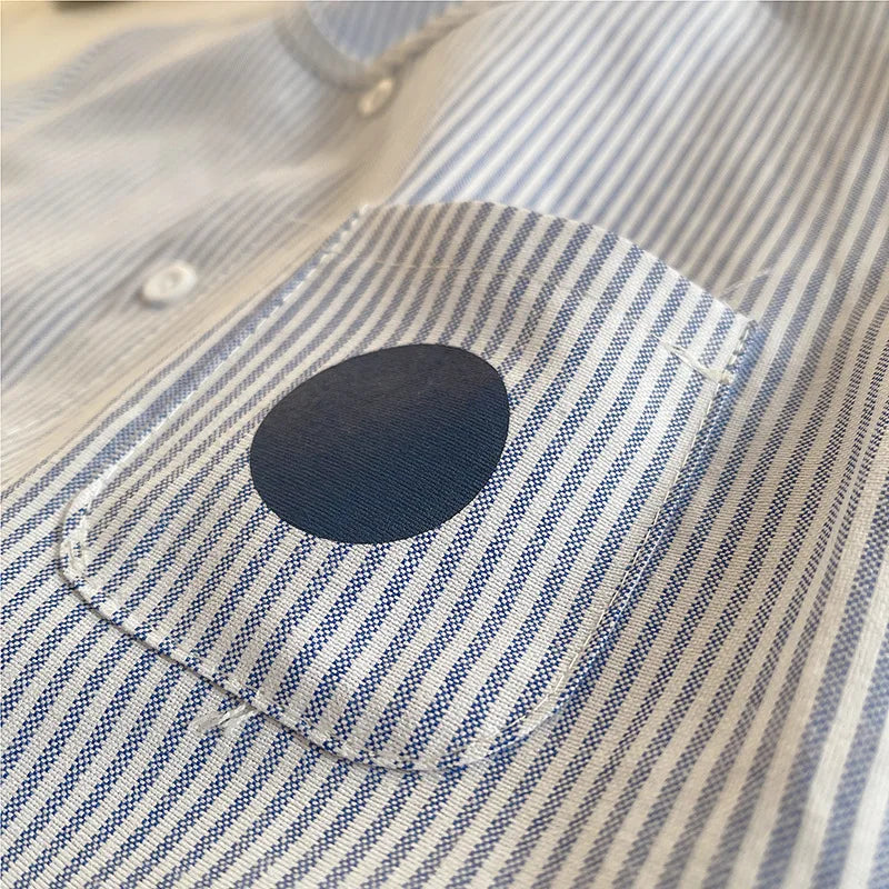 Children Summer Strips T Shirt 2pcs Set