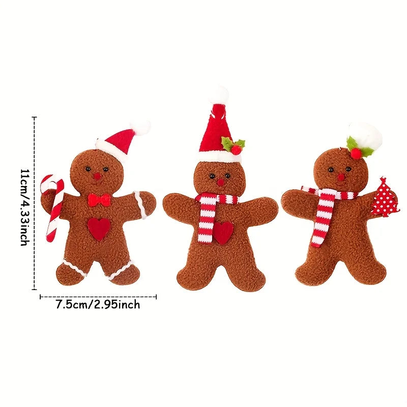 Christmas Gingerbread Man Tree Hangings Ornaments