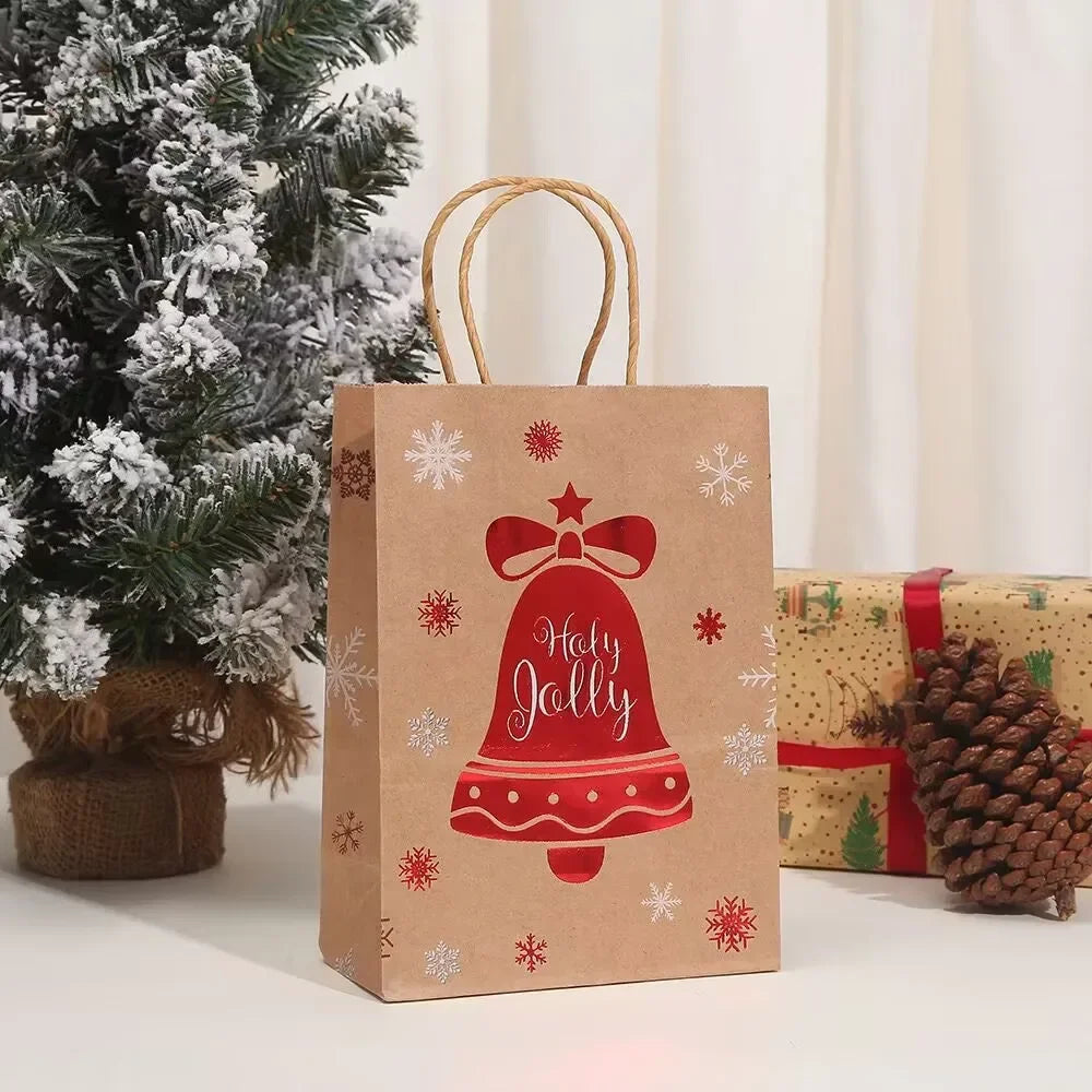 Christmas Kraft Paper Santa Claus Snowman Bags