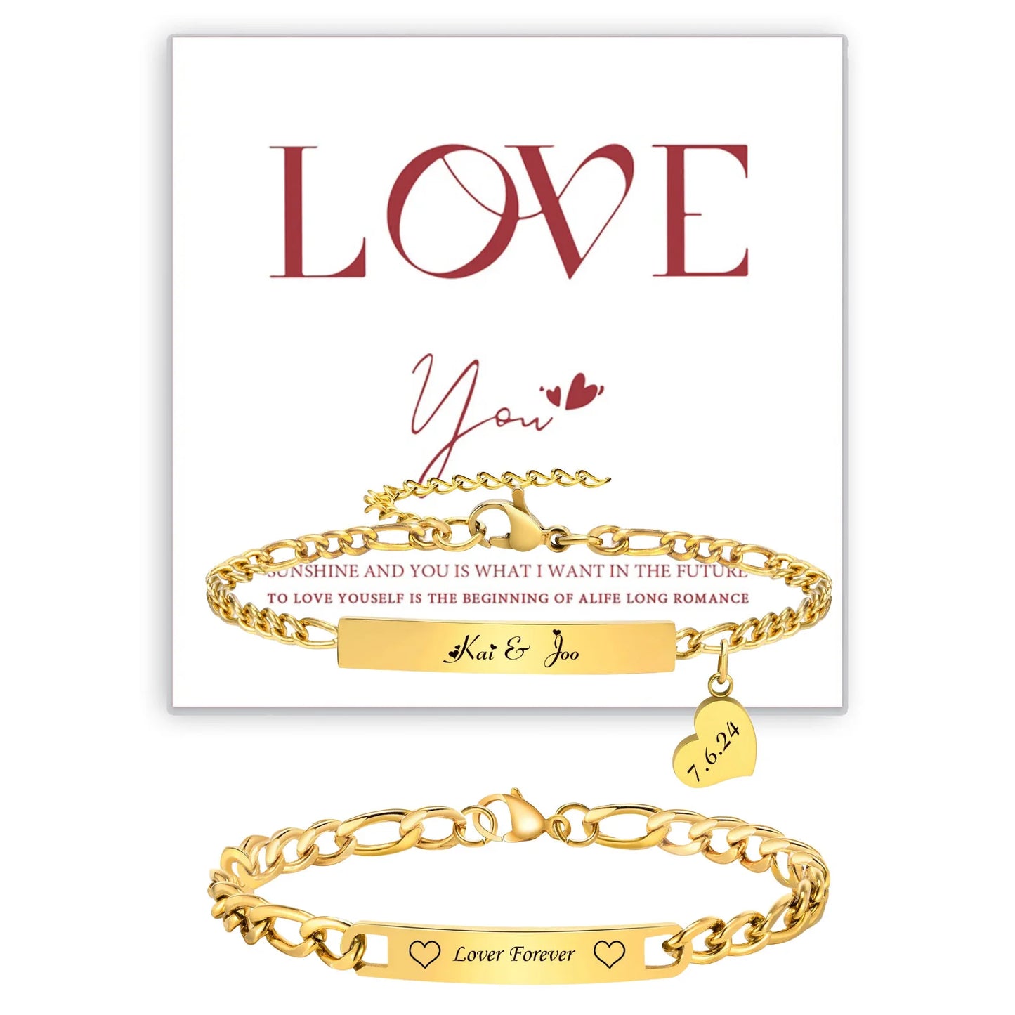 Custom Couple Bracelet Set